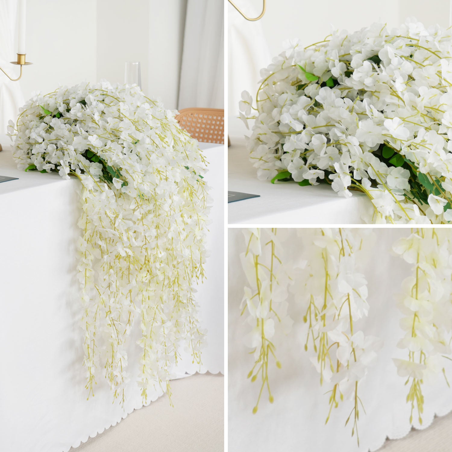 Artificial Wisteria Banquet Table Centerpieces 4 picture